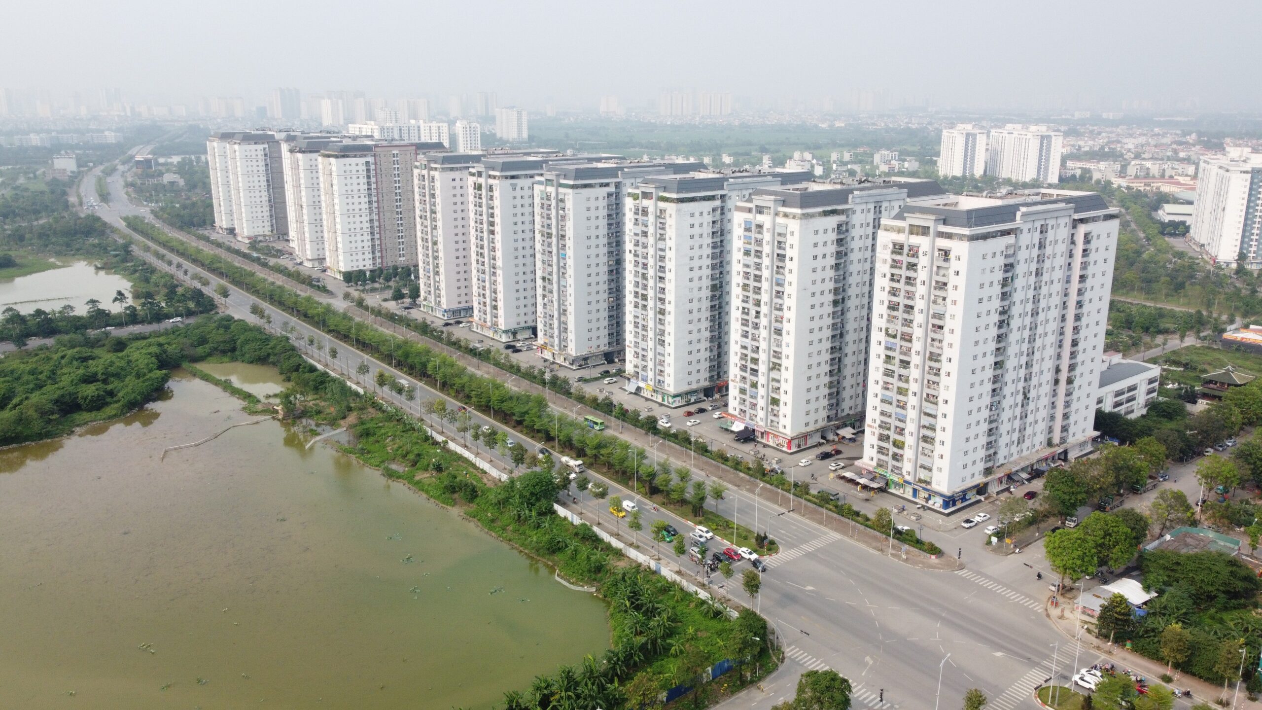 đường trục phía nam qua đoạn khu đô thị thanh hà