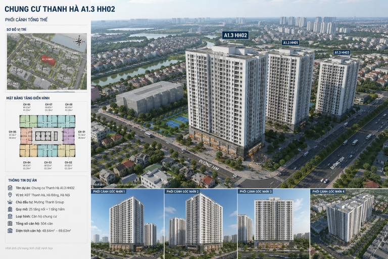 phối cảnh chung cư A1.3 thanh hà