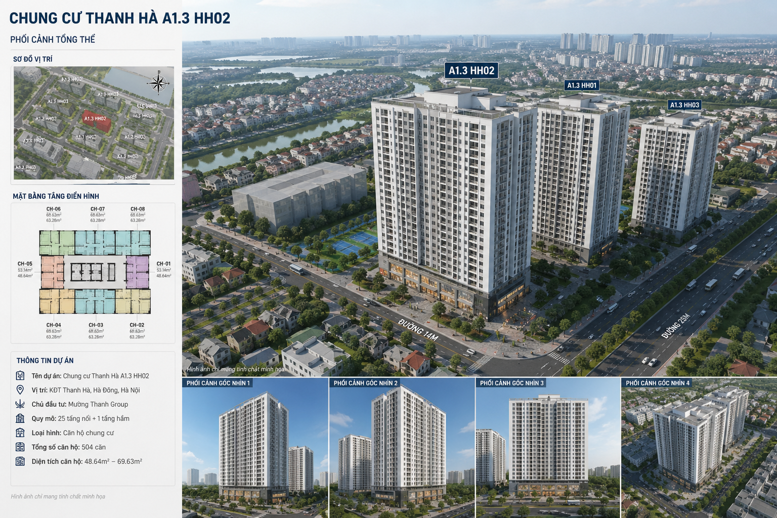 phối cảnh chung cư A1.3 thanh hà